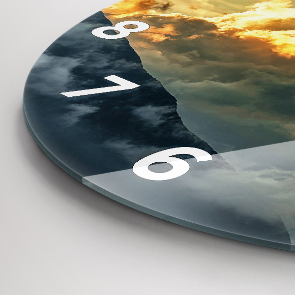 Kerek fali üvegóra Léggömb repülés a felhőkben