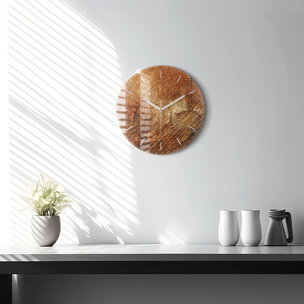 Kerek fali üvegóra Öreg fatönk