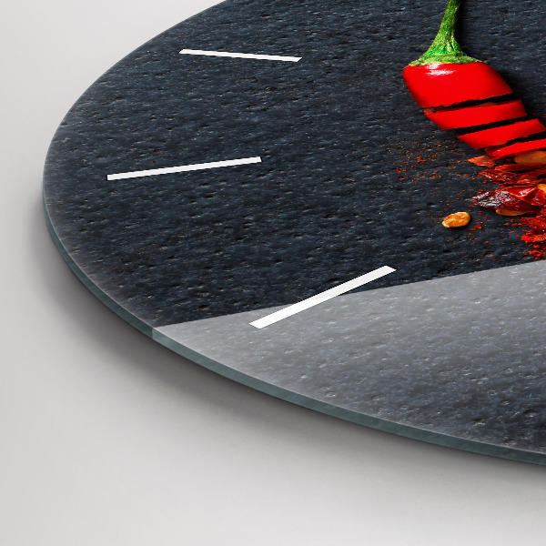 Kerek fali üvegóra Pirospaprika fűszerezés