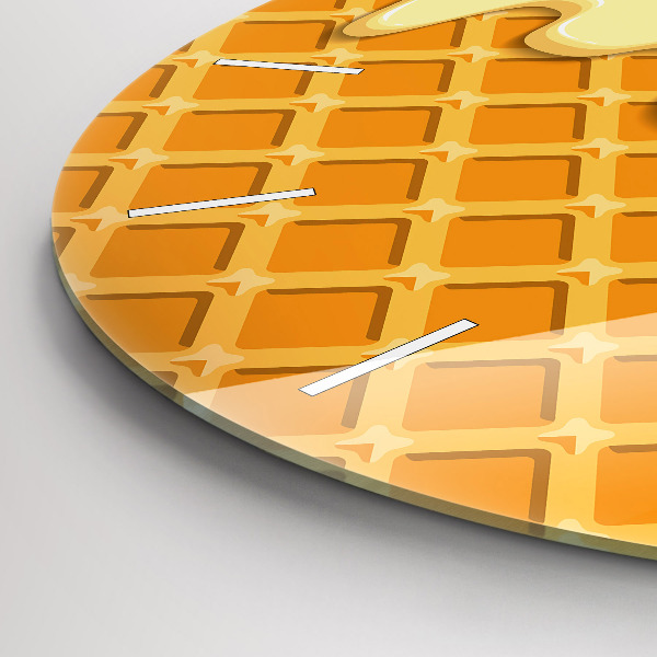 Kerek fali üvegóra Gofri és fagylalt