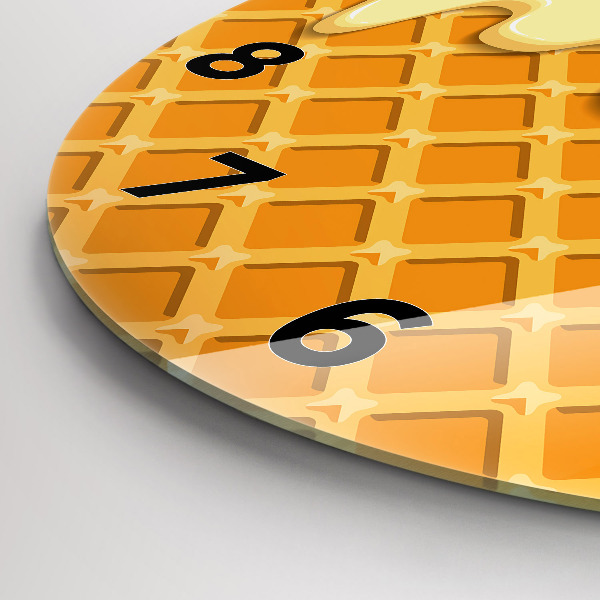 Kerek fali üvegóra Gofri és fagylalt