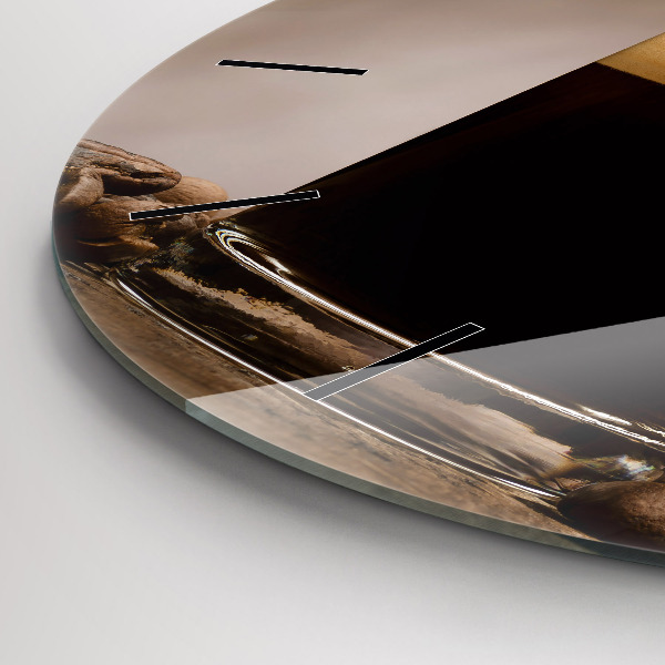 Kerek fali üvegóra Egy csésze kávét