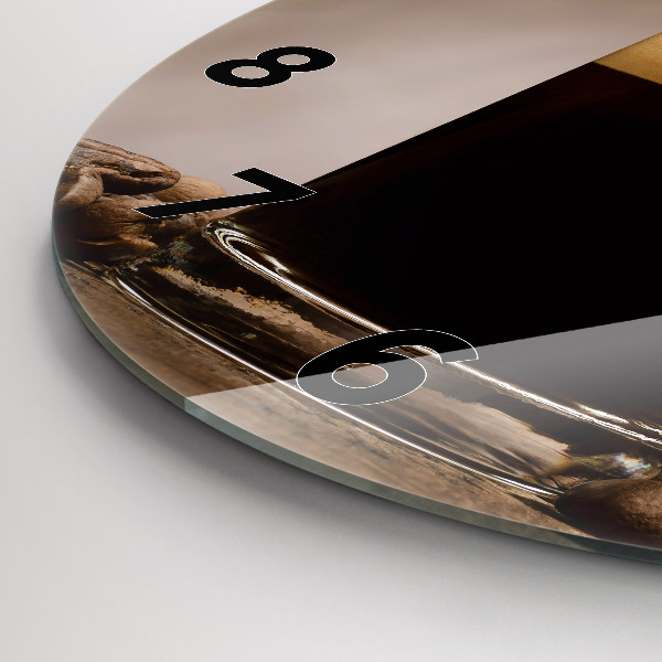 Kerek fali üvegóra Egy csésze kávét