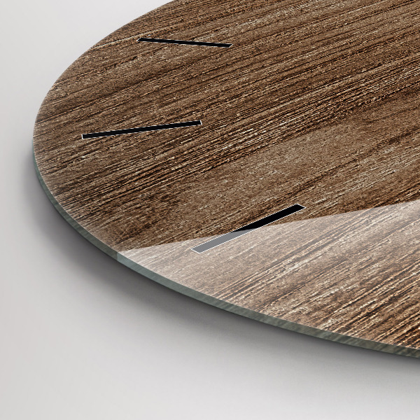 Kerek fali üvegóra Sötét fa