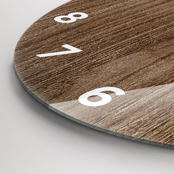 Kerek fali üvegóra Sötét fa