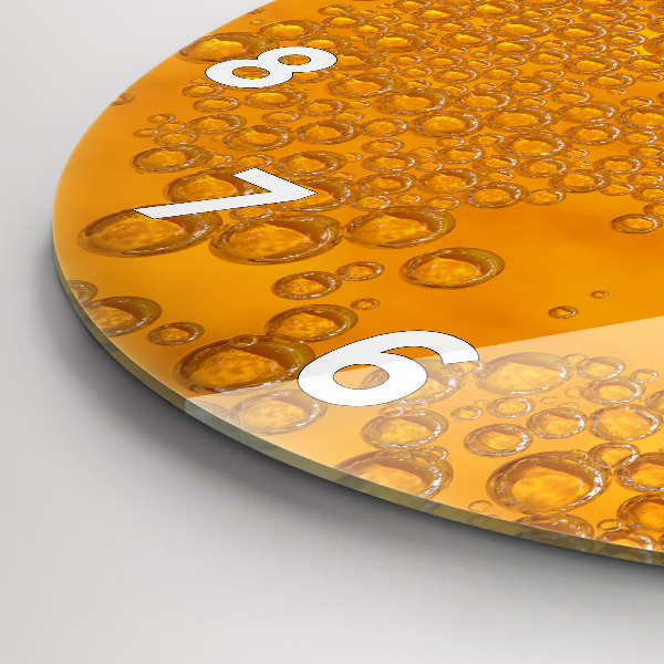 Kerek fali üvegóra Sör habbal