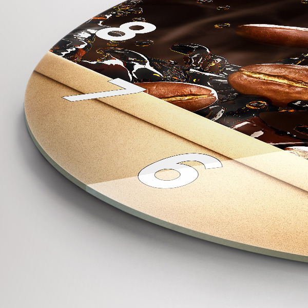 Kerek fali üvegóra Forró kávé