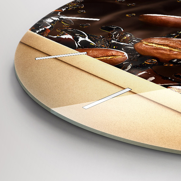 Kerek fali üvegóra Forró kávé