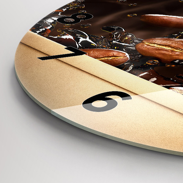 Kerek fali üvegóra Forró kávé