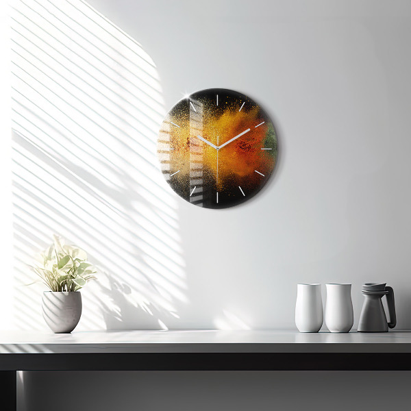 Kerek fali üvegóra Szétszórt fűszerek