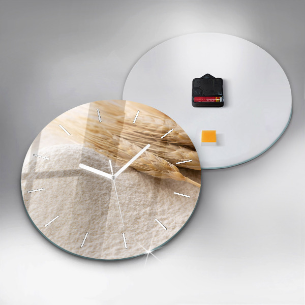 Kerek fali üvegóra Liszt és kalászok