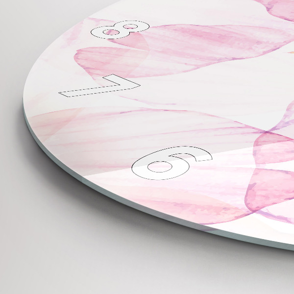 Kerek fali üvegóra Akvarell szirmok