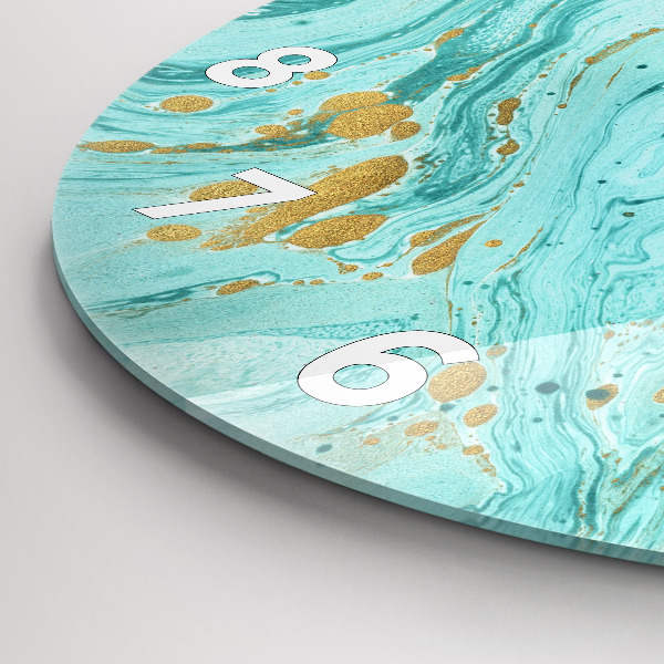 Kerek fali üvegóra Márvány textúra