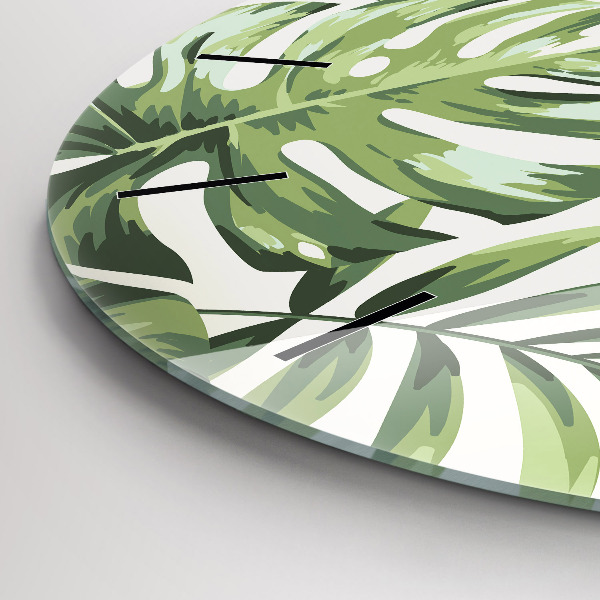 Kerek fali üvegóra Trópusi minta