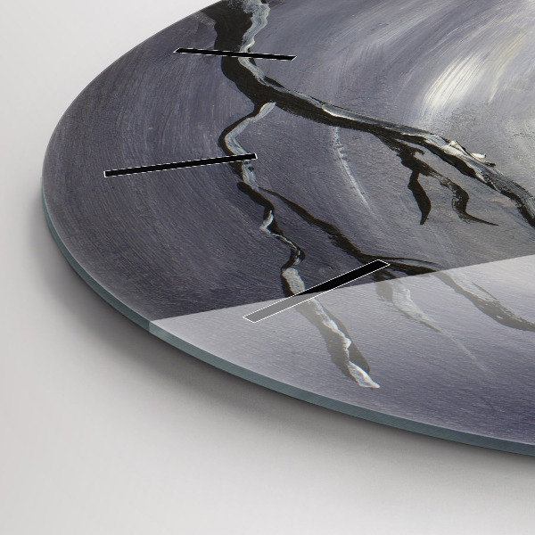 Kerek fali üvegóra Holló a holdfényben