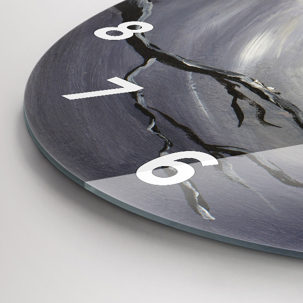 Kerek fali üvegóra Holló a holdfényben