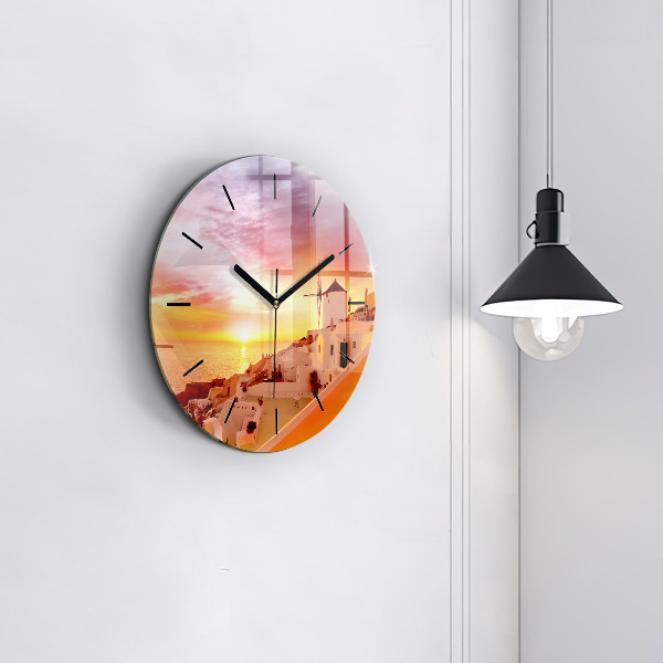 Kerek fali üvegóra Régi szélmalom Santoriniben