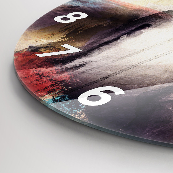 Kerek fali üvegóra Egy nő absztrakt portréja