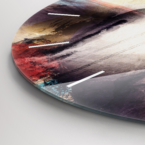 Kerek fali üvegóra Egy nő absztrakt portréja