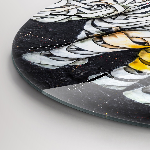 Kerek fali üvegóra Absztrakt orrszarvú