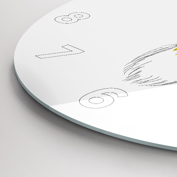 Kerek fali üvegóra Színes szarvasfej