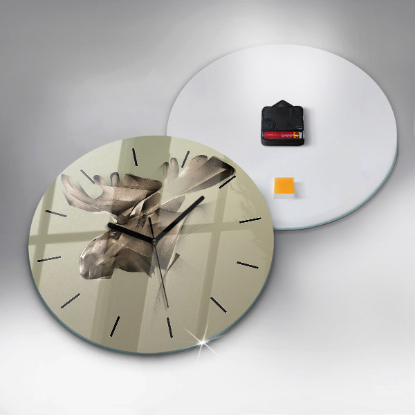 Kerek fali üvegóra Grafikus jávorszarvas