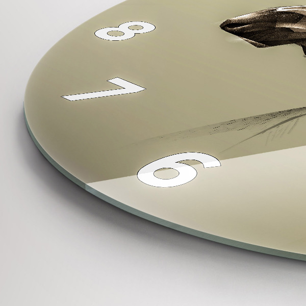 Kerek fali üvegóra Grafikus jávorszarvas