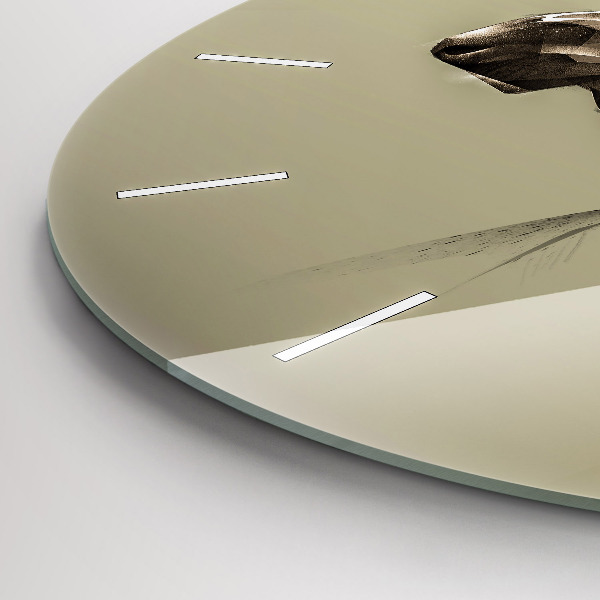 Kerek fali üvegóra Grafikus jávorszarvas