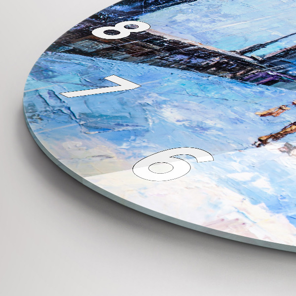 Kerek fali üvegóra Olaj művészet