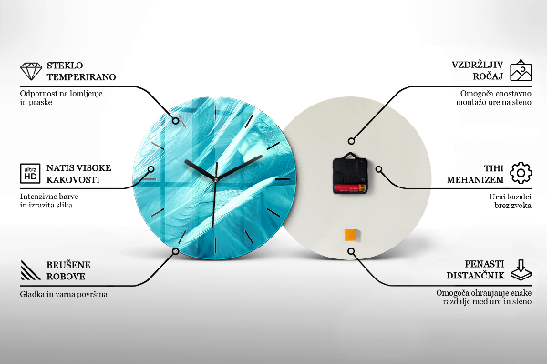 Kerek fali üvegóra Festett bicikli