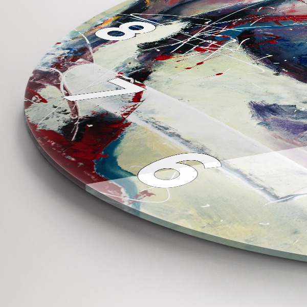 Kerek fali üvegóra Vágtató lovak illusztrációja