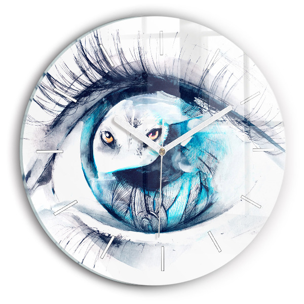 Kerek fali üvegóra Wolf Eye Illusztráció