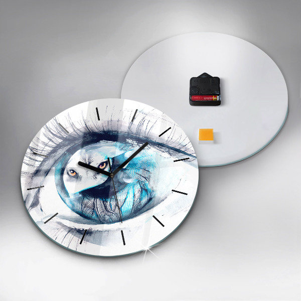 Kerek fali üvegóra Wolf Eye Illusztráció
