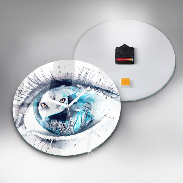 Kerek fali üvegóra Wolf Eye Illusztráció
