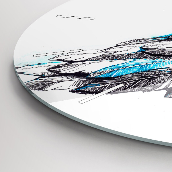 Kerek fali üvegóra Madárszárnyak utánzata