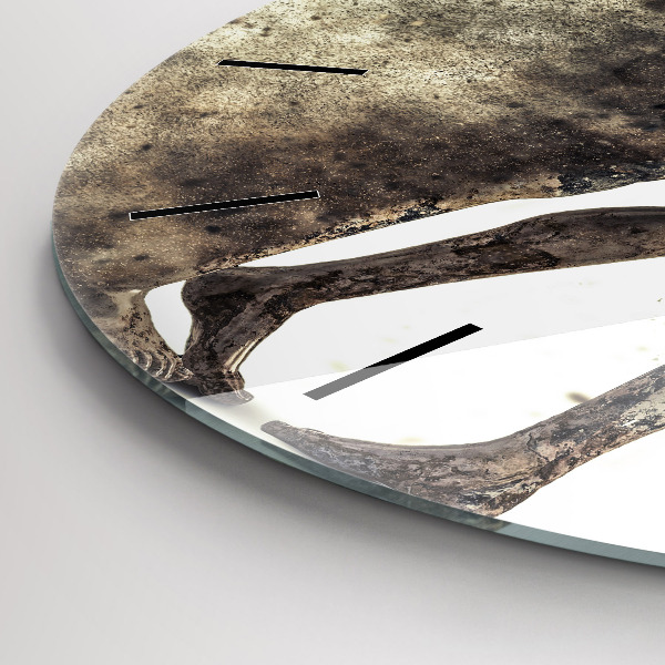 Kerek fali üvegóra Absztrakt homok emberek