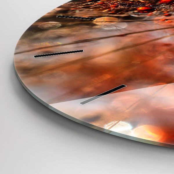 Kerek fali üvegóra Pitypang harmattal