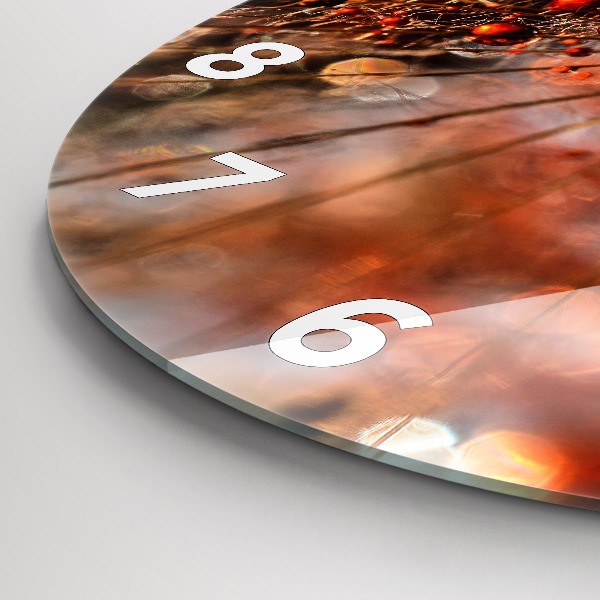 Kerek fali üvegóra Pitypang harmattal