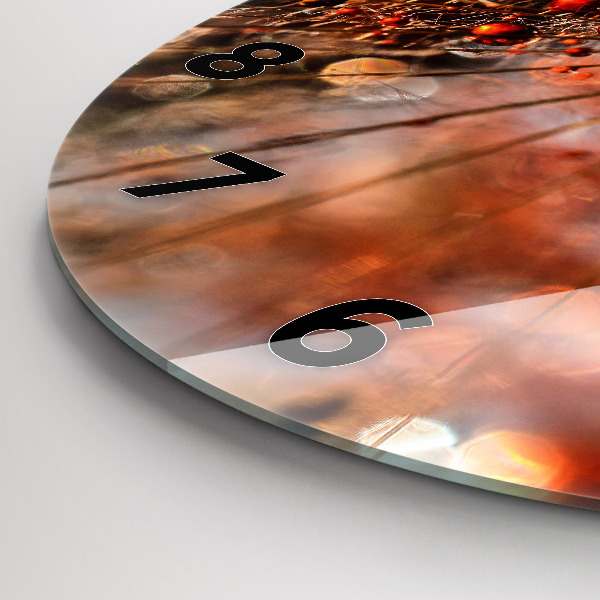 Kerek fali üvegóra Pitypang harmattal