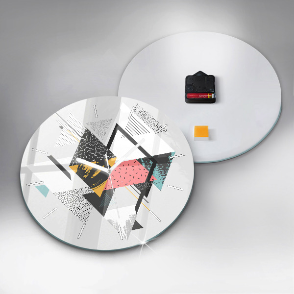 Kerek fali üvegóra Geometriai minta