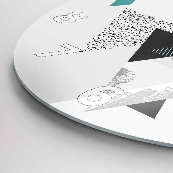 Kerek fali üvegóra Geometriai minta