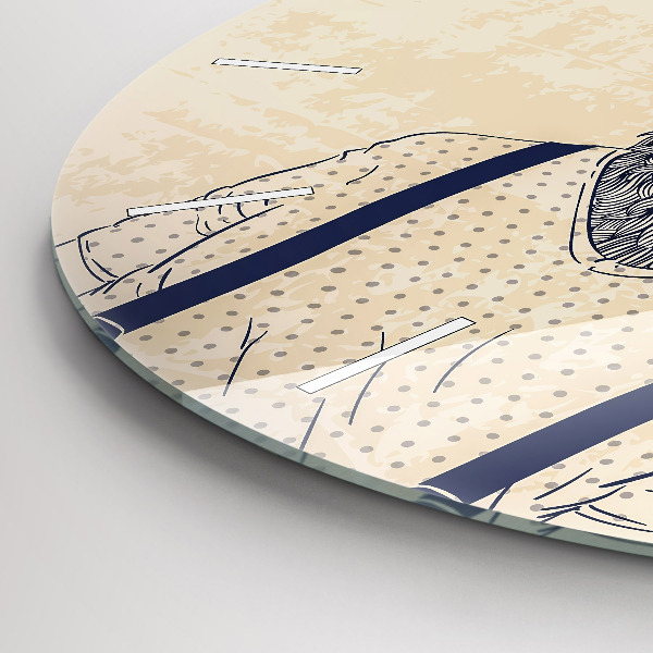 Kerek fali üvegóra Absztrakt szarvas