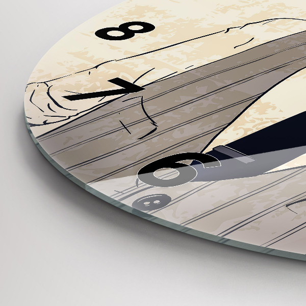 Kerek fali üvegóra Szakállas férfi