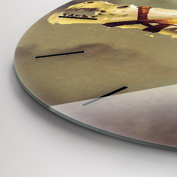 Kerek fali üvegóra Sárkánylovas illusztráció