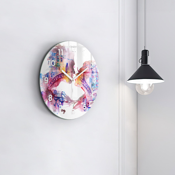 Kerek fali üvegóra Két test egy lélek