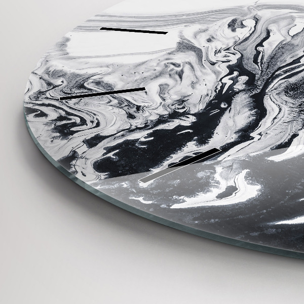 Kerek fali üvegóra Absztrakt tinta márvány