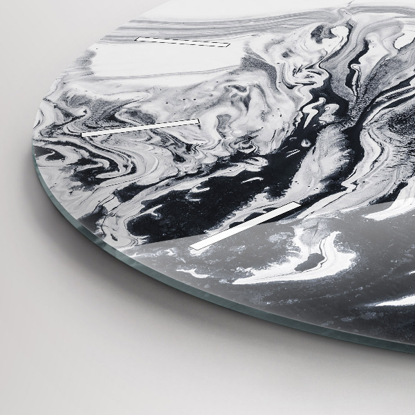 Kerek fali üvegóra Absztrakt tinta márvány