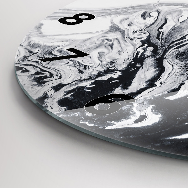 Kerek fali üvegóra Absztrakt tinta márvány