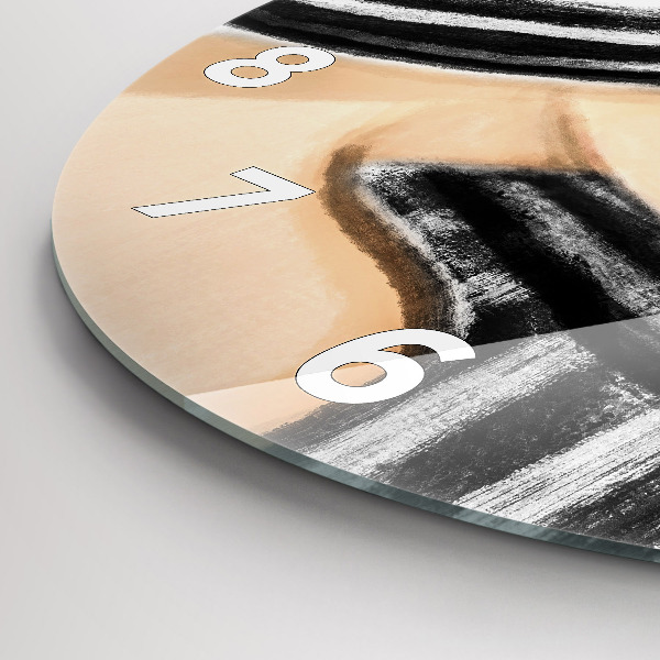 Kerek fali üvegóra Fekete-fehér nő