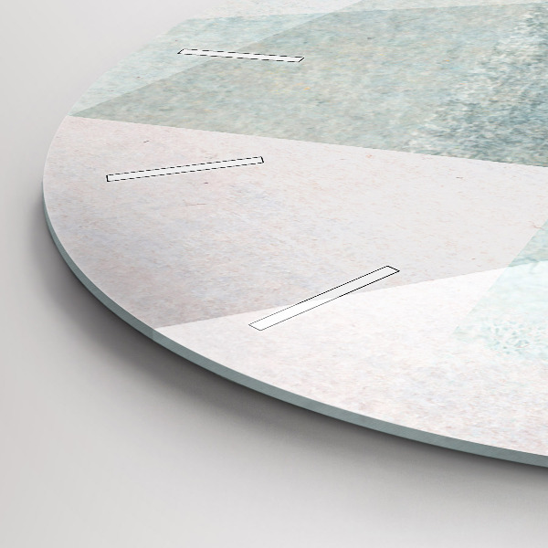 Kerek fali üvegóra Háromszögek absztrakt textúra